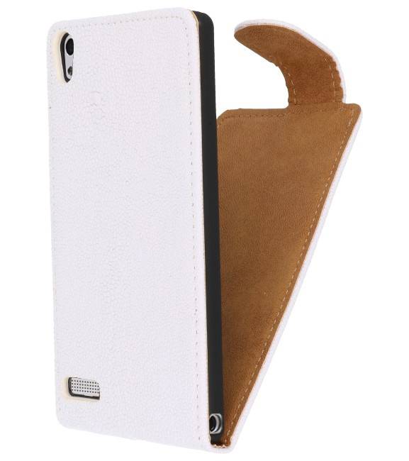 Devil Classic Flip Case for Huawei Ascend P6 White