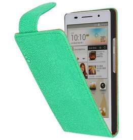 Diable Classic Case Flip pour Huawei Ascend P6 vert