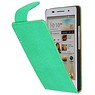 Diable Classic Case Flip pour Huawei Ascend P6 vert