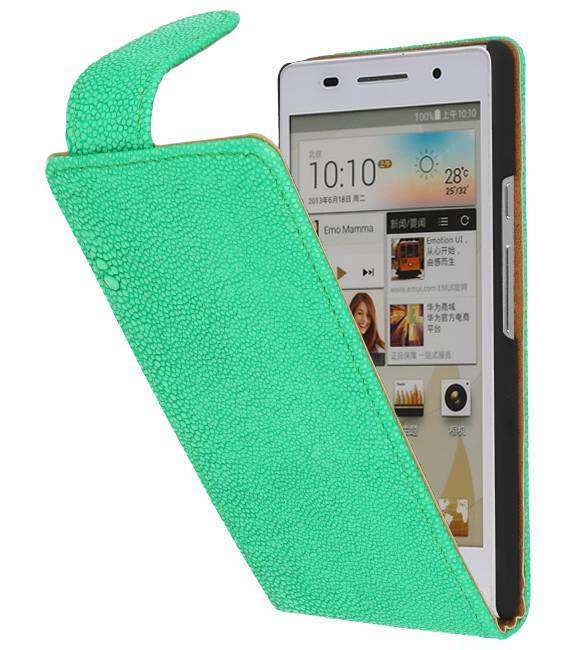 Devil Classic Flip Case for Huawei Ascend P6 Green