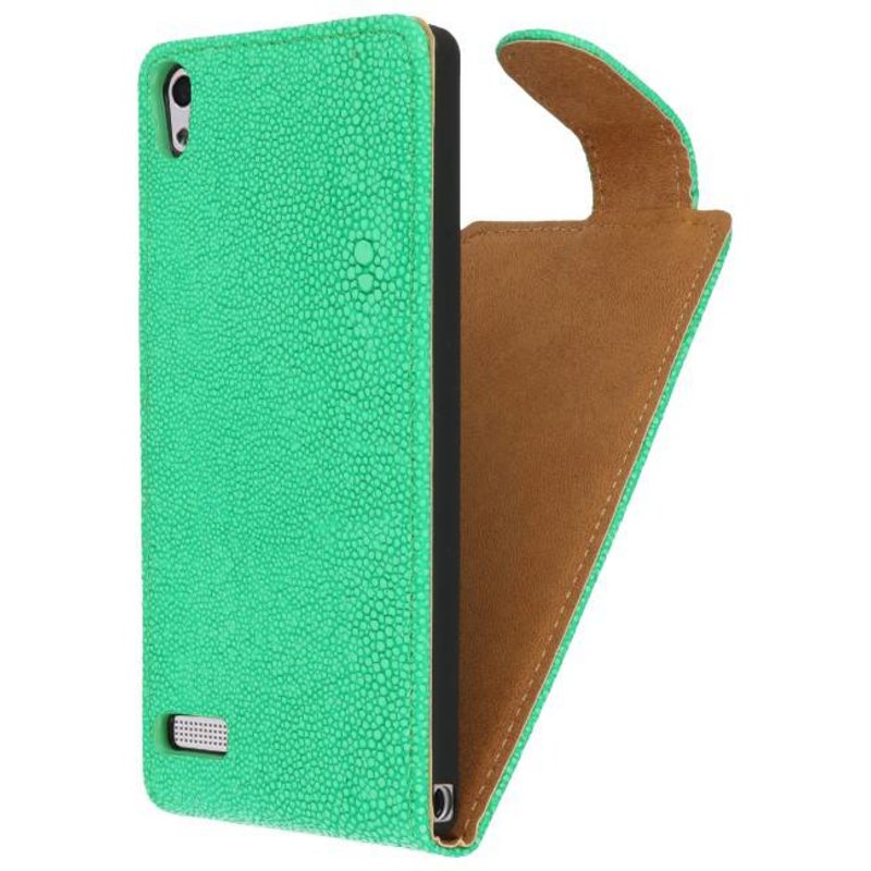 Devil Classic Flip Taske til Huawei Ascend P6 Green