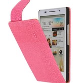 Devil Classic Flip Taske til Huawei Ascend P6 Pink