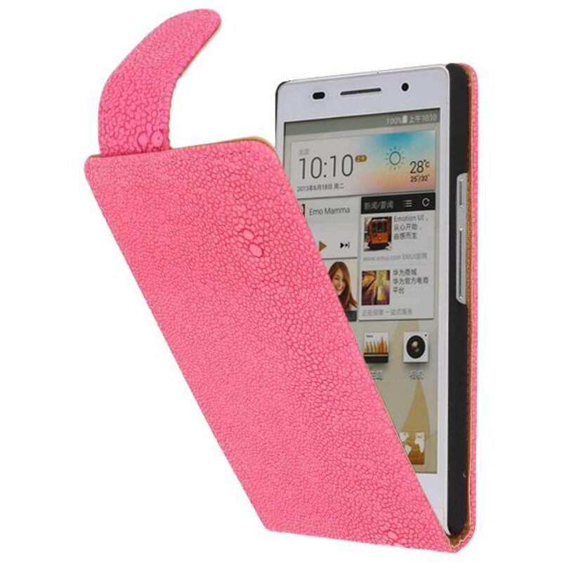Teufel klassischer Schlag-Fall für Huawei Ascend P6 Rosa
