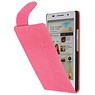 Devil Classic Flip Hoes voor Huawei Ascend P6 Roze