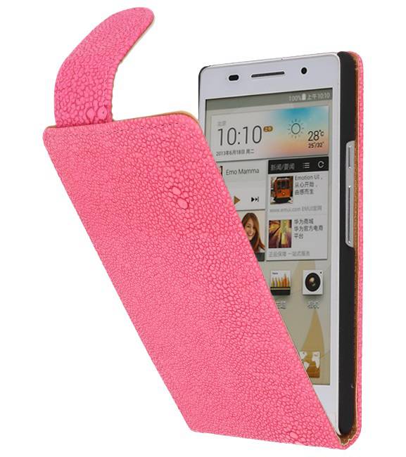 Devil Classic Flip Taske til Huawei Ascend P6 Pink