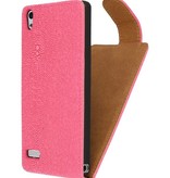 Diable Classic Case Flip pour Huawei Ascend P6 Rose