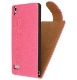 Teufel klassischer Schlag-Fall für Huawei Ascend P6 Rosa