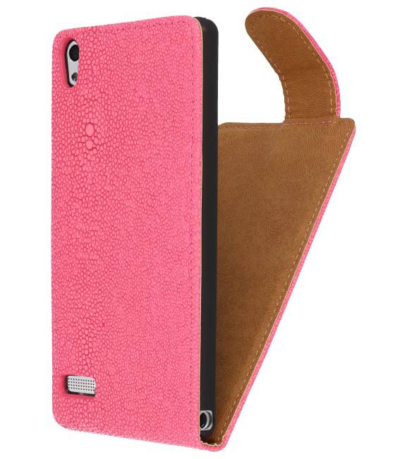 Devil Classic Flip Case for Huawei Ascend P6 Pink