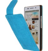 Devil Classic Flip Case for Huawei Ascend P6 Turquoise