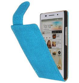 Diable Classic Case Flip pour Huawei Ascend P6 Turquoise