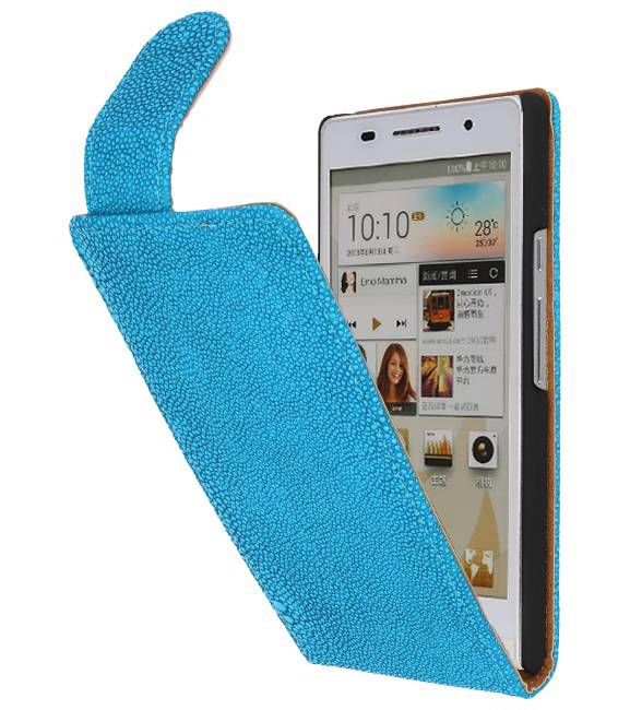 Devil Classic Flip Case for Huawei Ascend P6 Turquoise