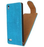 Teufel klassischer Schlag-Fall für Huawei Ascend P6 Turquoise