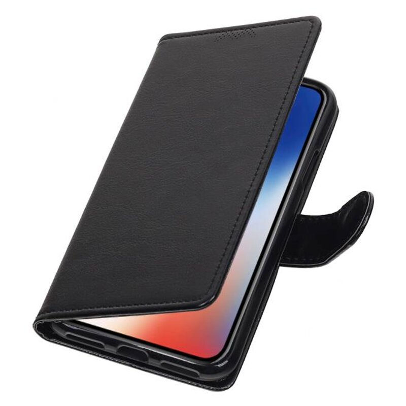 X iPhone Wallet Case booktype porte-monnaie noir cas