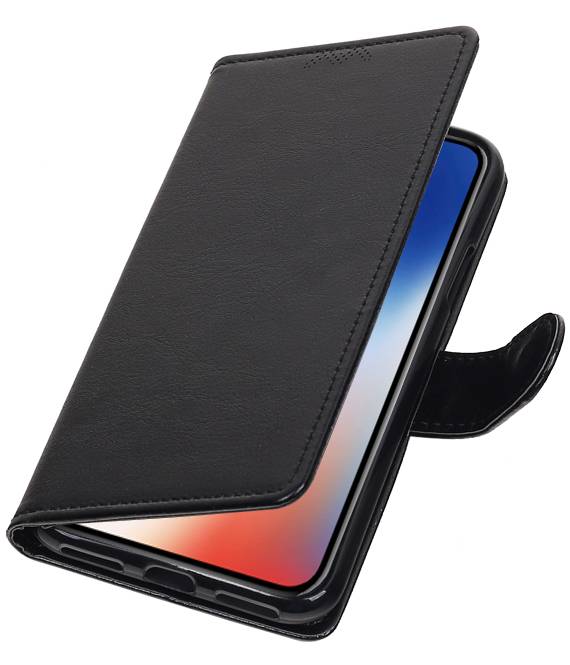 X iPhone Wallet Case booktype porte-monnaie noir cas