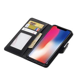 X iPhone Wallet Case booktype porte-monnaie noir cas