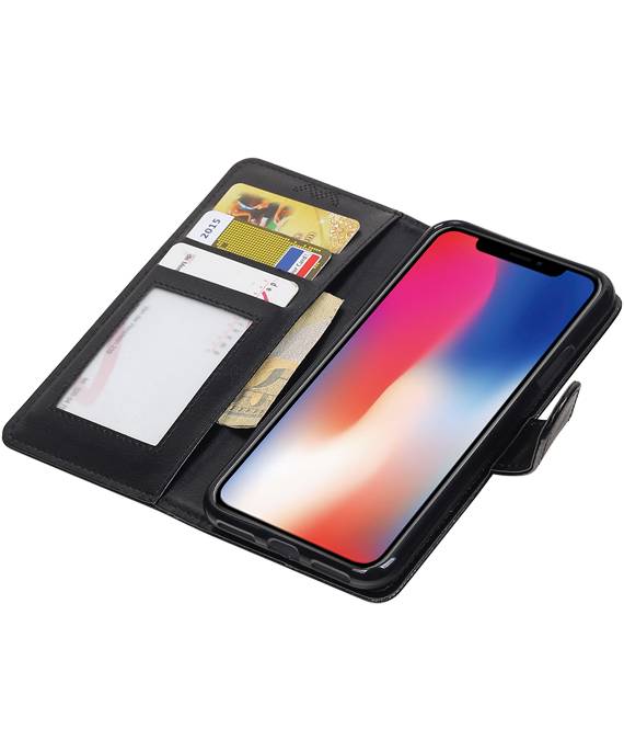 X iPhone Wallet Case booktype Sort tegnebog sag