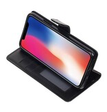 X iPhone Wallet Case booktype porte-monnaie noir cas