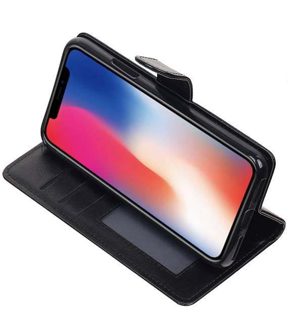 iPhone X Wallet case booktype wallet case Black