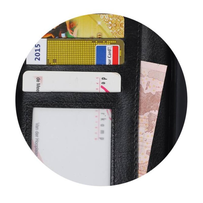 iPhone X Portemonnee hoesje booktype wallet case Zwart