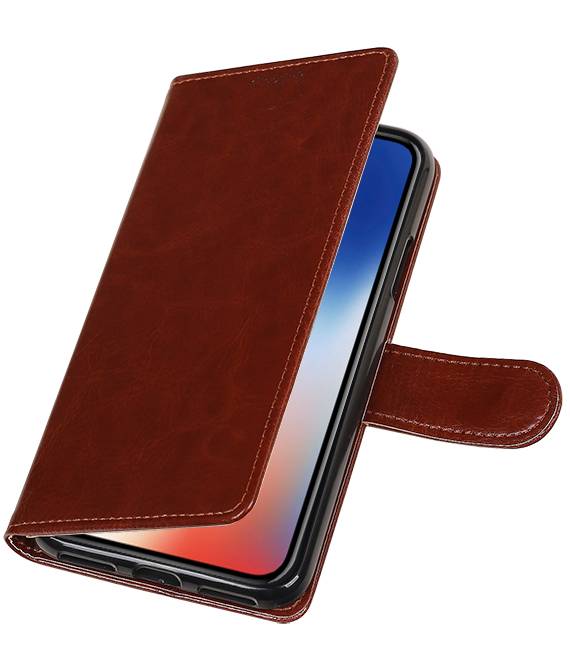 X iPhone Wallet Case booktype tegnebog sag Brown