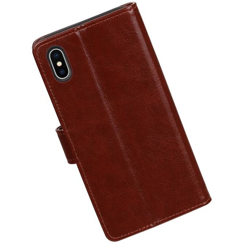 X iPhone-Mappen-Kasten Booktype Mappenkasten Brown