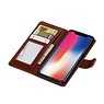 iPhone X Wallet case booktype wallet case Brown