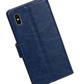 X iPhone Wallet Case étui portefeuille booktype DarkBlue