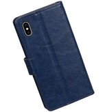 X iPhone Wallet Case booktype tegnebog tilfælde DarkBlue
