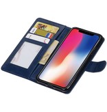 X iPhone Wallet Case booktype tegnebog tilfælde DarkBlue
