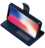 X iPhone Wallet Case étui portefeuille booktype DarkBlue
