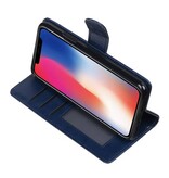 X iPhone Wallet Case étui portefeuille booktype DarkBlue