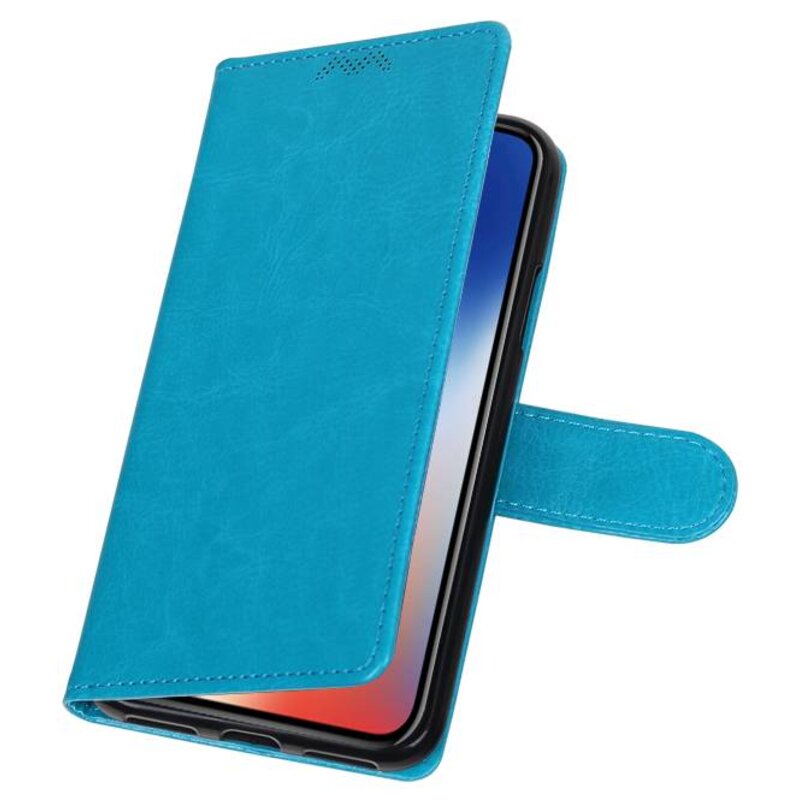 Caja de la carpeta X iPhone caso Booktype cartera turquesa