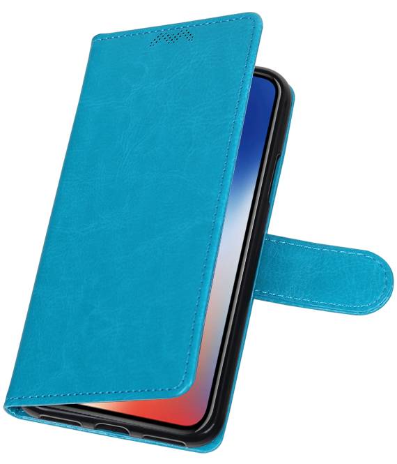 X iPhone Porte-monnaie Étui portefeuille de booktype Turquoise