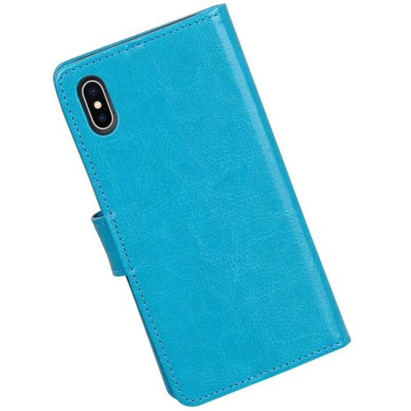 X iPhone Porte-monnaie Étui portefeuille de booktype Turquoise
