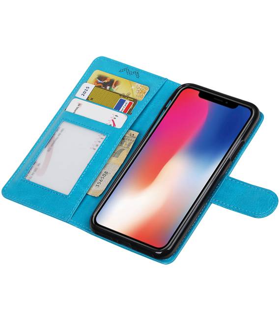 iPhone X Portemonnee hoesje booktype wallet case Turquoise