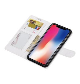 iPhone X Portemonnee hoesje booktype wallet case Wit