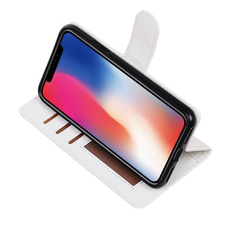 iPhone X Portemonnee hoesje booktype wallet case Wit