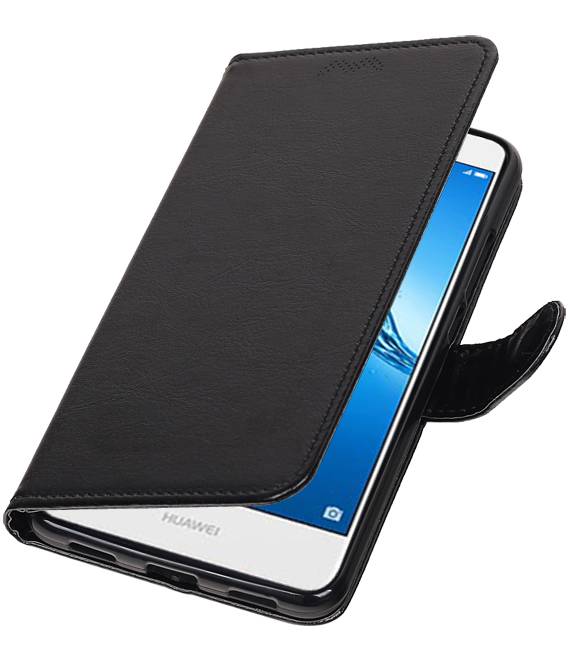 Huawei Y7 / Y7 Prime Wallet Booktype Black wallet Fall