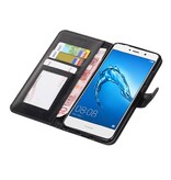 Huawei Y7 / Y7 Prime Wallet booktype Sort tegnebog sag