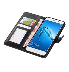 Huawei Y7 / Y7 Prime Wallet booktype Sort tegnebog sag