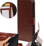 Huawei Y7 / Y7 Prime Wallet Booktype Mappenkasten Brown