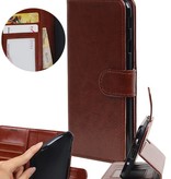 Huawei Y7 / Y7 Prime Wallet booktype wallet case Brown