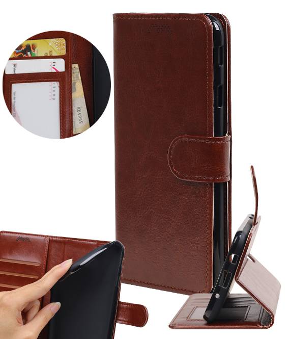 Huawei Y7 / Y7 Prime Wallet booktype wallet case Brown