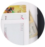 Huawei Y5 II caja de la carpeta caso de libros cartera blanca