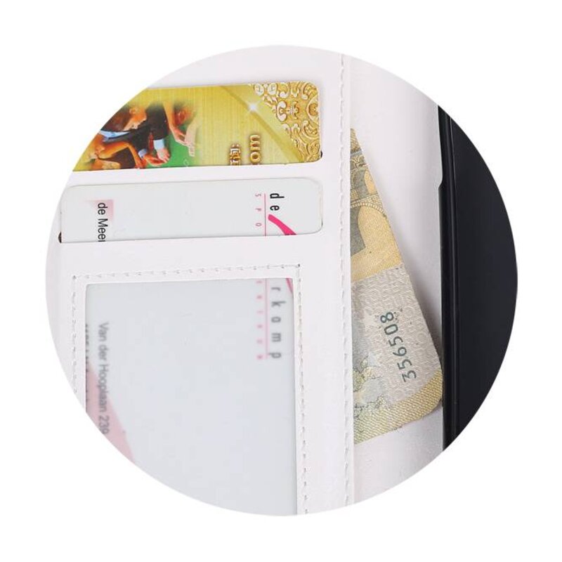 Huawei Y5 II Wallet tilfælde bog typen tegnebog sag Hvid