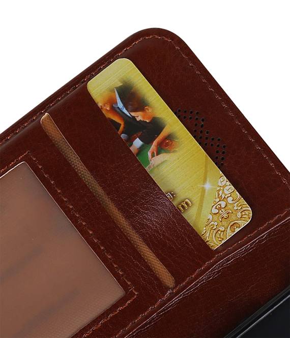 Huawei Y5 II Portemonnee hoesje booktype wallet case Bruin