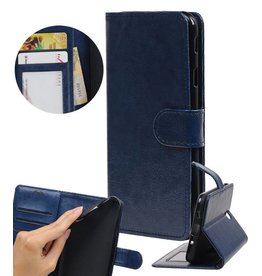 Huawei Y5 / Y6 2017 Portemonnee booktype wallet Donkerblauw