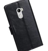 HTC One X10 Etui portefeuille booktype portefeuille noir cas
