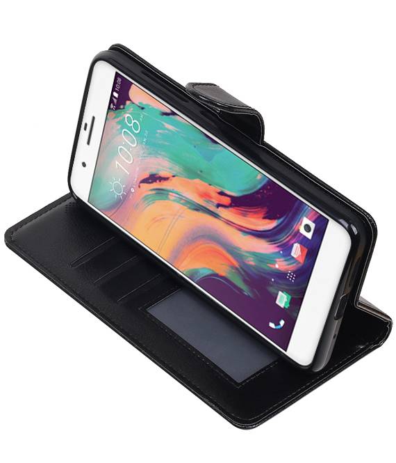 HTC One X10 cassa del raccoglitore booktype caso Nero portafoglio