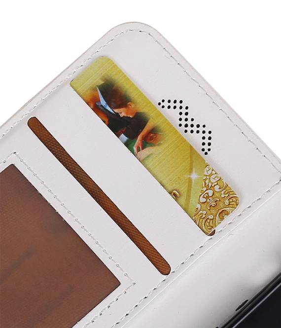 Galaxy S8 Plus Wallet tilfælde bog typen tegnebog sag Hvid